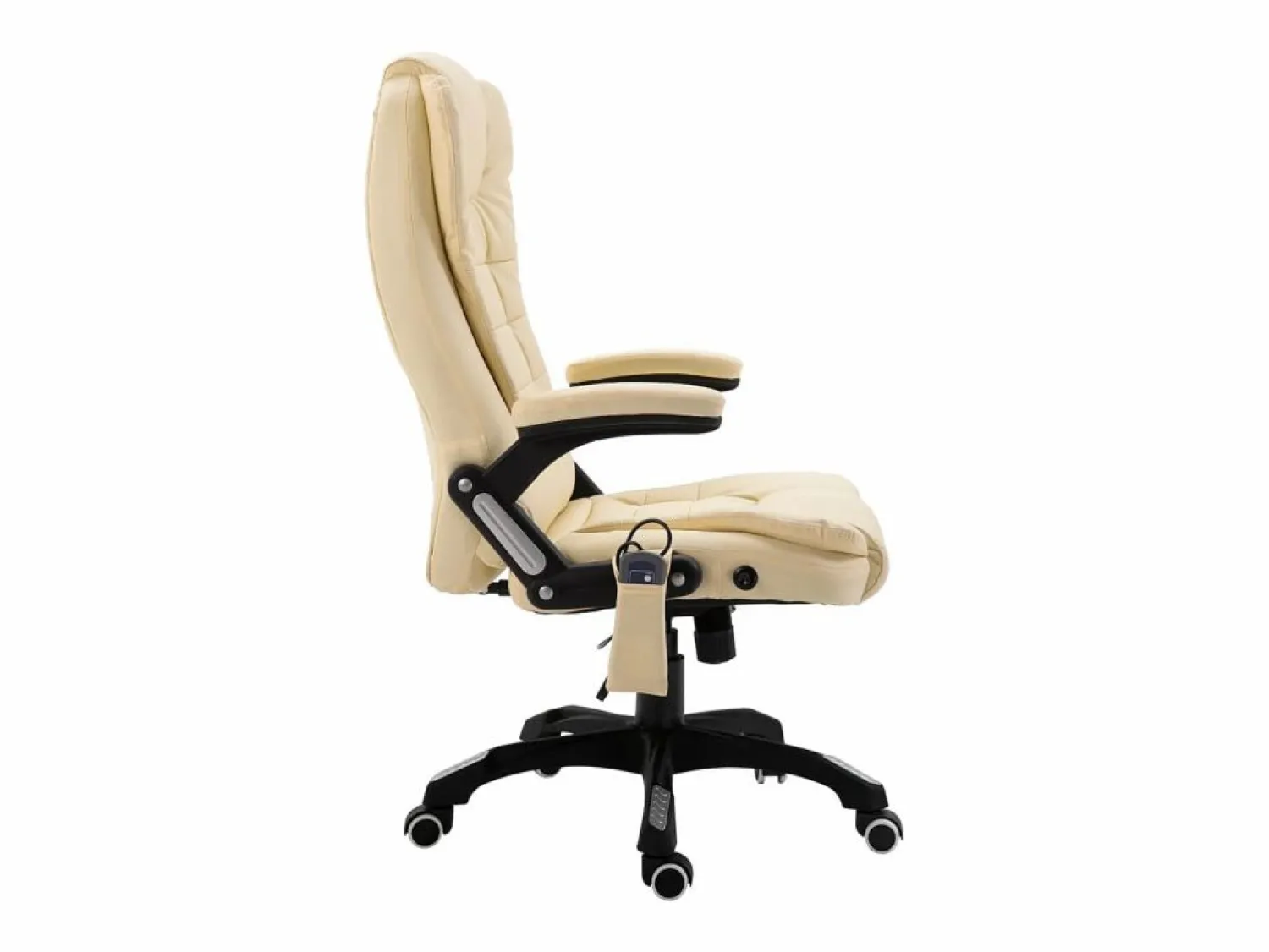 Sale vidaxl Silla de oficina de masaje de cuero sintético color Crema