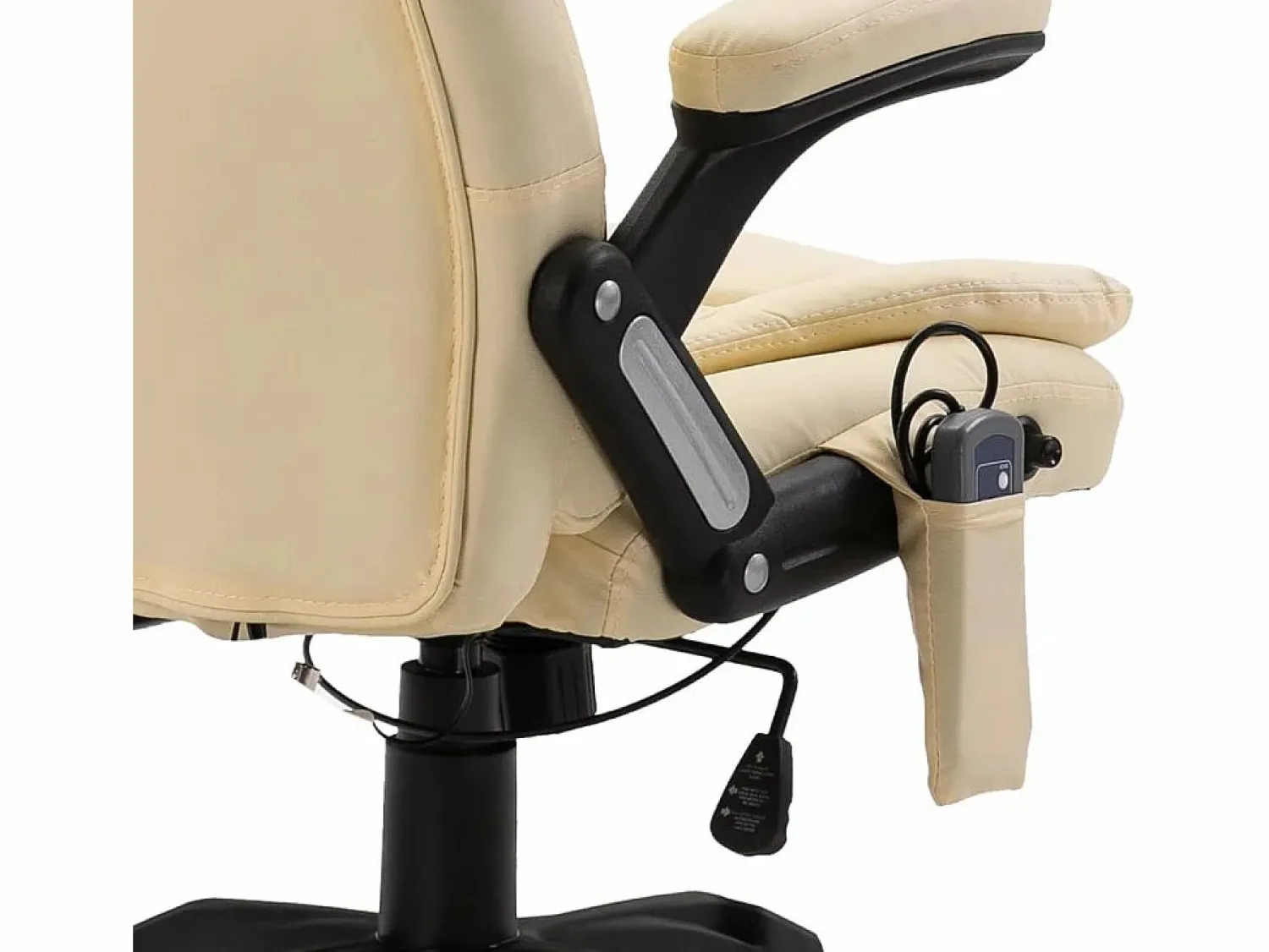 Sale vidaxl Silla de oficina de masaje de cuero sintético color Crema