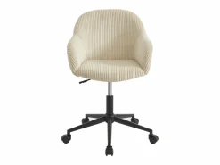 Hot Vente-unique Silla de oficina de pana color - MARENZIA Crema