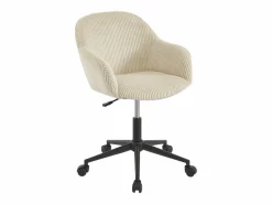 Hot Vente-unique Silla de oficina de pana color - MARENZIA Crema