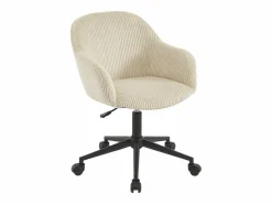 Hot Vente-unique Silla de oficina de pana color - MARENZIA Crema