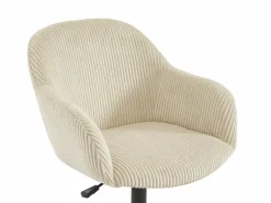 Hot Vente-unique Silla de oficina de pana color - MARENZIA Crema