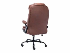 Online vidaxl Silla de oficina de piel de ante sintética marrón Marru00f3n