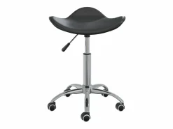 Clearance Silla de oficina de piel sintética negra Negro