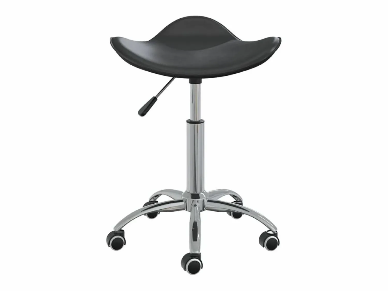 Clearance Silla de oficina de piel sintética negra Negro