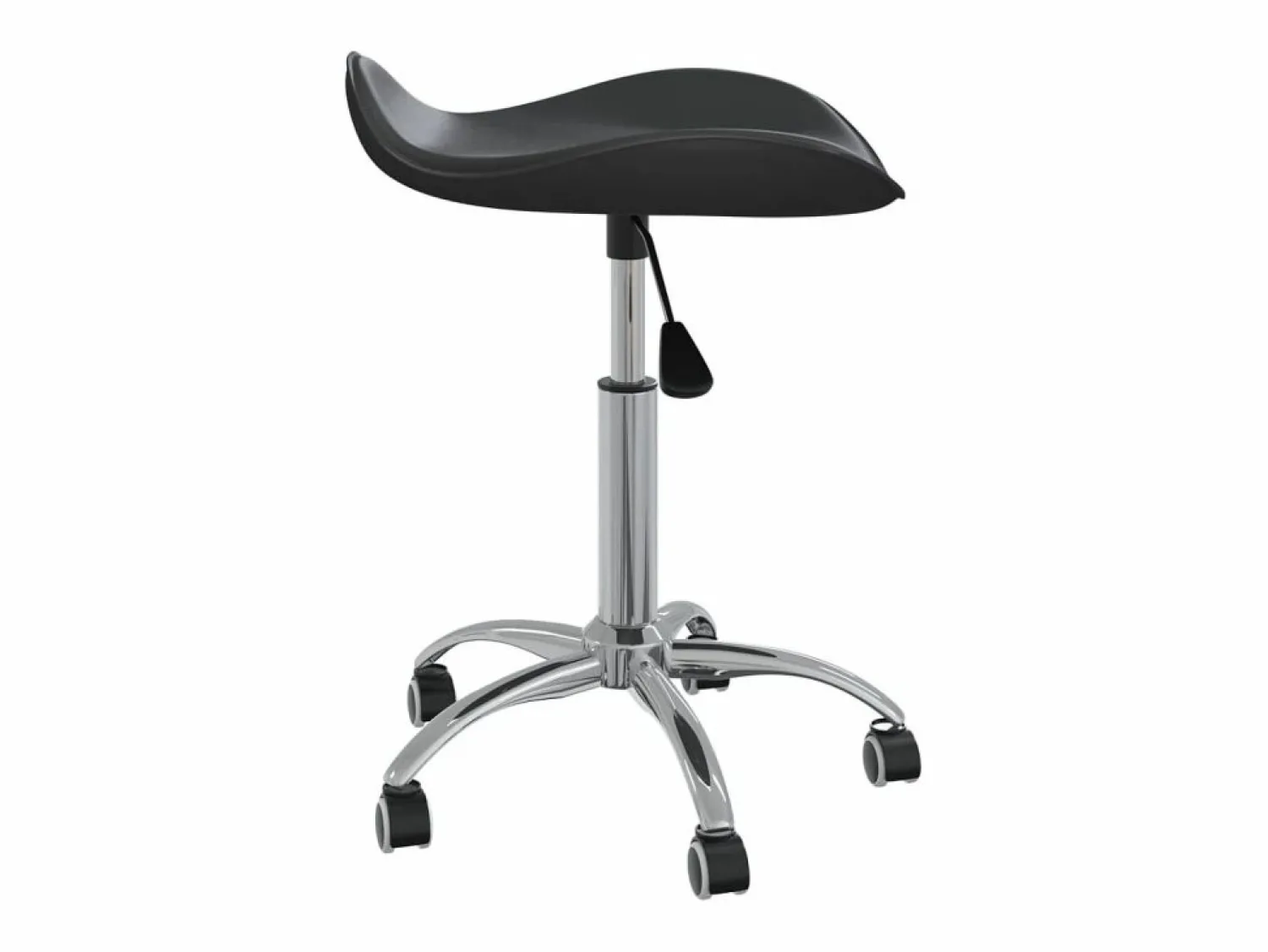 Clearance Silla de oficina de piel sintética negra Negro