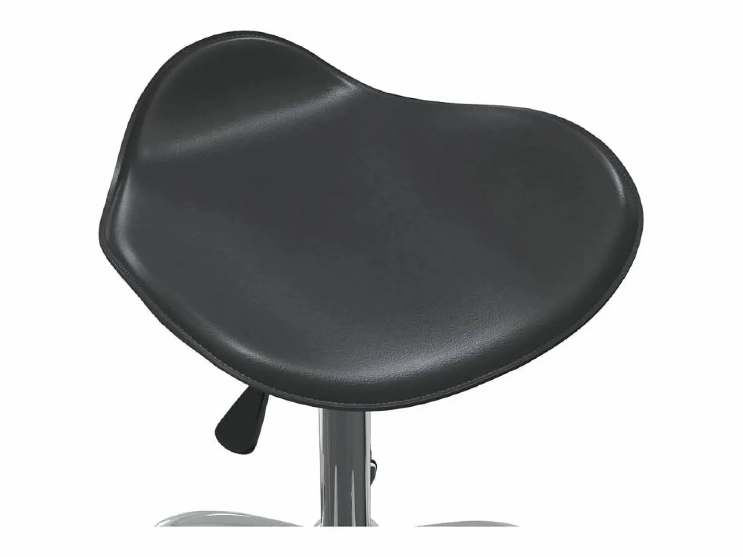 Clearance Silla de oficina de piel sintética negra Negro