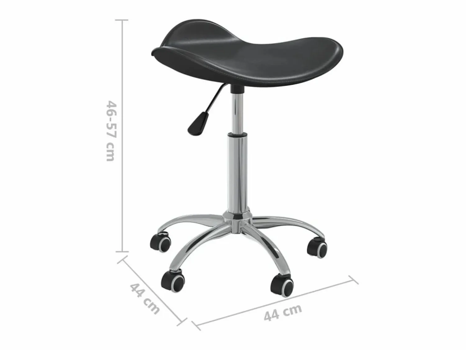 Clearance Silla de oficina de piel sintética negra Negro
