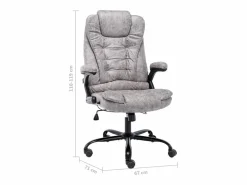 Silla de oficina de piel de ante sintética claro Silla De Oficina