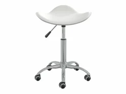 Discount Silla de oficina de piel sintética blanca Taburete De Oficina
