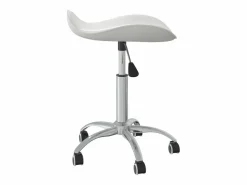 Discount Silla de oficina de piel sintética blanca Taburete De Oficina