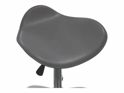 Sale Silla de oficina de piel sintética gris Taburete De Oficina