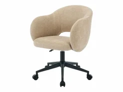 Sale Vente-unique Silla de oficina de tela texturizada - ACACILIO Beige