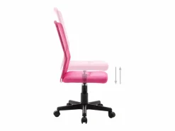 Clicnbuy Silla de oficina de tela de malla 44x52x100 cm Rosa
