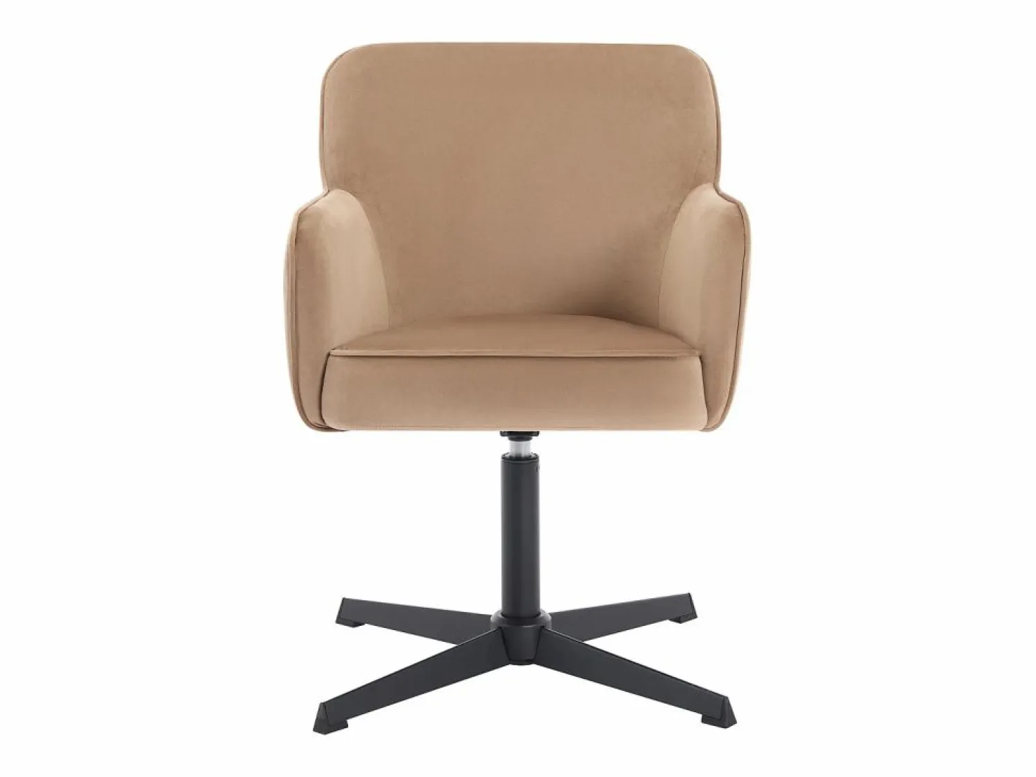 Outlet Vente-unique Silla de oficina de terciopelo y metal negro - CAPULI Beige