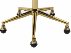 Vente-unique Silla de oficina de terciopelo y metal dorado - TIRIESI