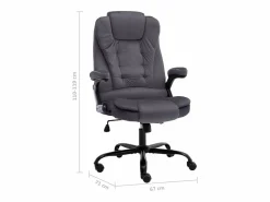 vidaxl Silla de oficina de terciopelo oscuro