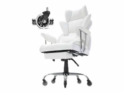 Best Silla de Oficina Ejecutiva SucceBuy, Reclinable con Reposapiés y Balanceo de 90 a 120° Silla De Escritorio