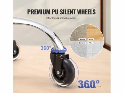 Best Silla de Oficina Ejecutiva SucceBuy, Reclinable con Reposapiés y Balanceo de 90 a 120° Silla De Escritorio