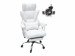 Best Silla de Oficina Ejecutiva SucceBuy, Reclinable con Reposapiés y Balanceo de 90 a 120° Silla De Escritorio