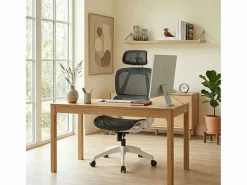 Outlet ADEC Silla de oficina Ergo altura regulable transpirable 118-124x70x70 cm Blanco