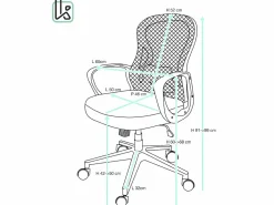 New Silla de oficina ergonómica, asiento de malla reclinable, soporte lumbar, altura ajustable, giratorio, ruedas suaves FEST Silla De Escritorio