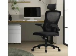 Discount Silla de oficina ergonomica, asiento ordenador regulable con reposacabezas Silla Gaming