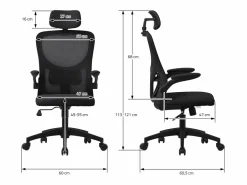 Discount Silla de oficina ergonomica, asiento ordenador regulable con reposacabezas Silla Gaming