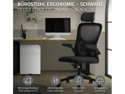 Discount Silla de oficina ergonomica, asiento ordenador regulable con reposacabezas Silla Gaming