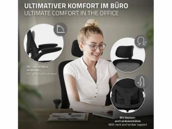 Discount Silla de oficina ergonomica, asiento ordenador regulable con reposacabezas Silla Gaming
