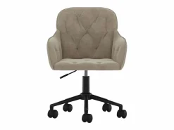 Clicnbuy Silla de oficina giratoria de terciopelo claro