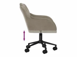 Clicnbuy Silla de oficina giratoria de terciopelo claro