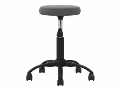 Silla de oficina giratoria de terciopelo gris oscuro