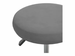 Silla de oficina giratoria de terciopelo gris oscuro