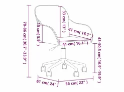 Outlet Clicnbuy Silla de oficina giratoria de terciopelo oscuro Gris