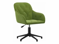Silla de oficina giratoria de terciopelo claro ES802663