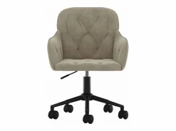 Silla de oficina giratoria de terciopelo claro ES602366