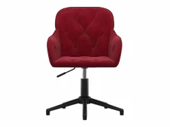 Clicnbuy Silla de oficina giratoria de terciopelo tinto