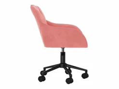 Outlet Silla de oficina giratoria de terciopelo ES604908 Rosa