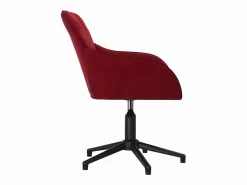 Silla de oficina giratoria de terciopelo tinto ES820330