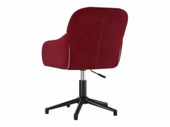 Silla de oficina giratoria de terciopelo tinto ES820330