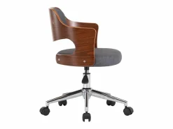 Best Silla de oficina giratoria de madera curvada y tela Silla De Escritorio