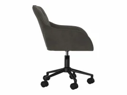Discount Silla de oficina giratoria de terciopelo oscuro ES543929 Gris