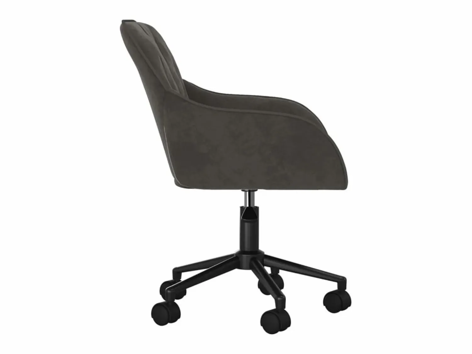 Discount Silla de oficina giratoria de terciopelo oscuro ES543929 Gris