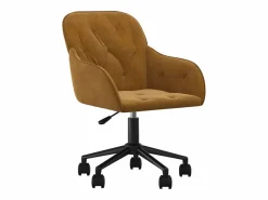 Clearance Silla de oficina giratoria de terciopelo marrón Silla De Escritorio