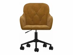 Clearance Silla de oficina giratoria de terciopelo marrón Silla De Escritorio