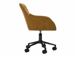 Clearance Silla de oficina giratoria de terciopelo marrón Silla De Escritorio