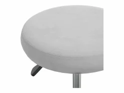 Silla de oficina giratoria de terciopelo gris claro