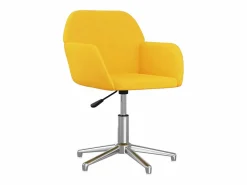 New Clicnbuy Silla de oficina giratoria de tela claro Amarillo