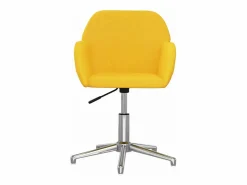 New Clicnbuy Silla de oficina giratoria de tela claro Amarillo